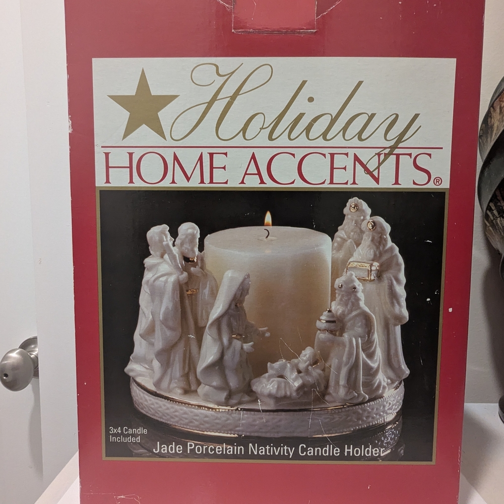 Holiday Home Accents Nativity Candle Holder